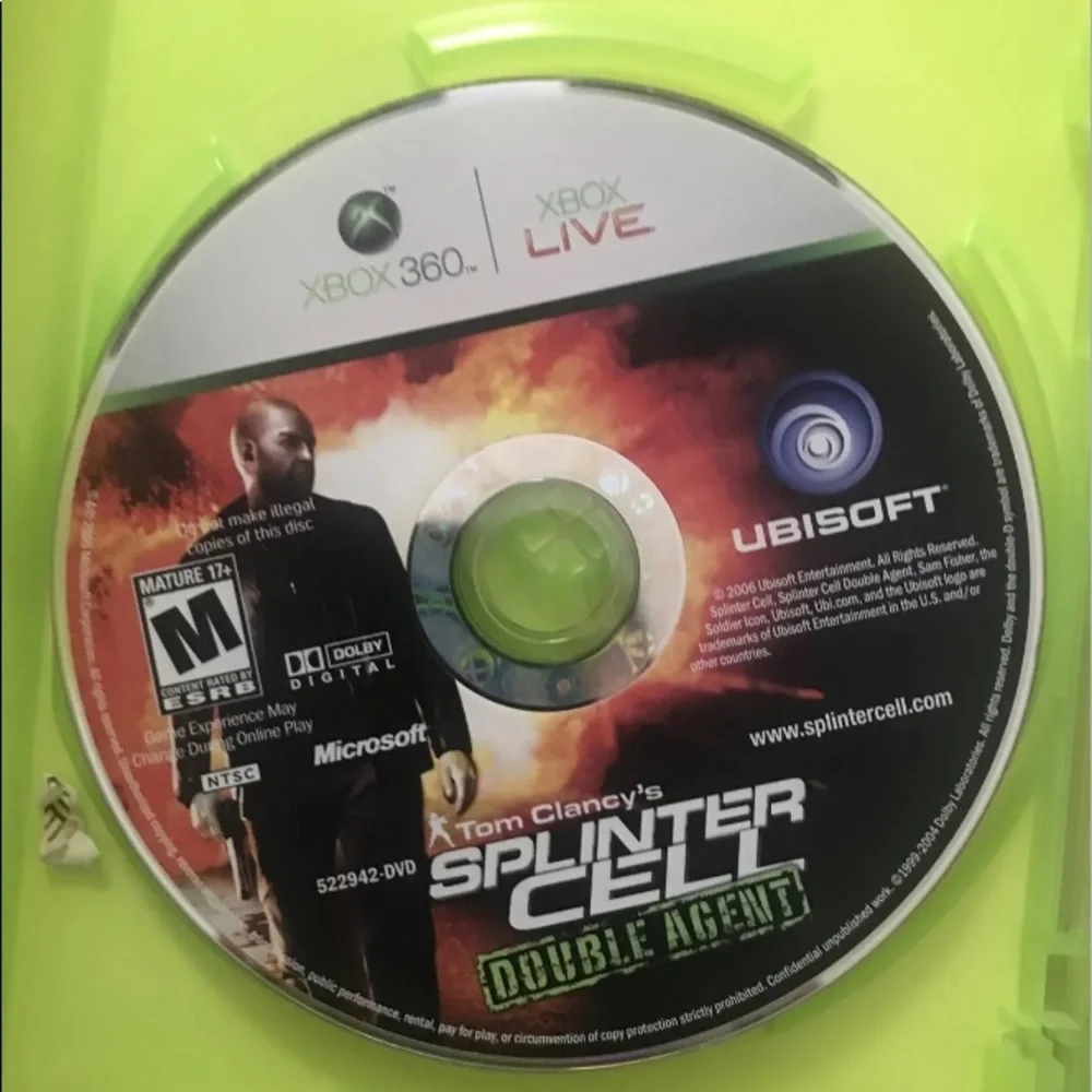 Tom Clancy's Splinter Cell: Double Agent (Microsoft Xbox 360, 2006) Game